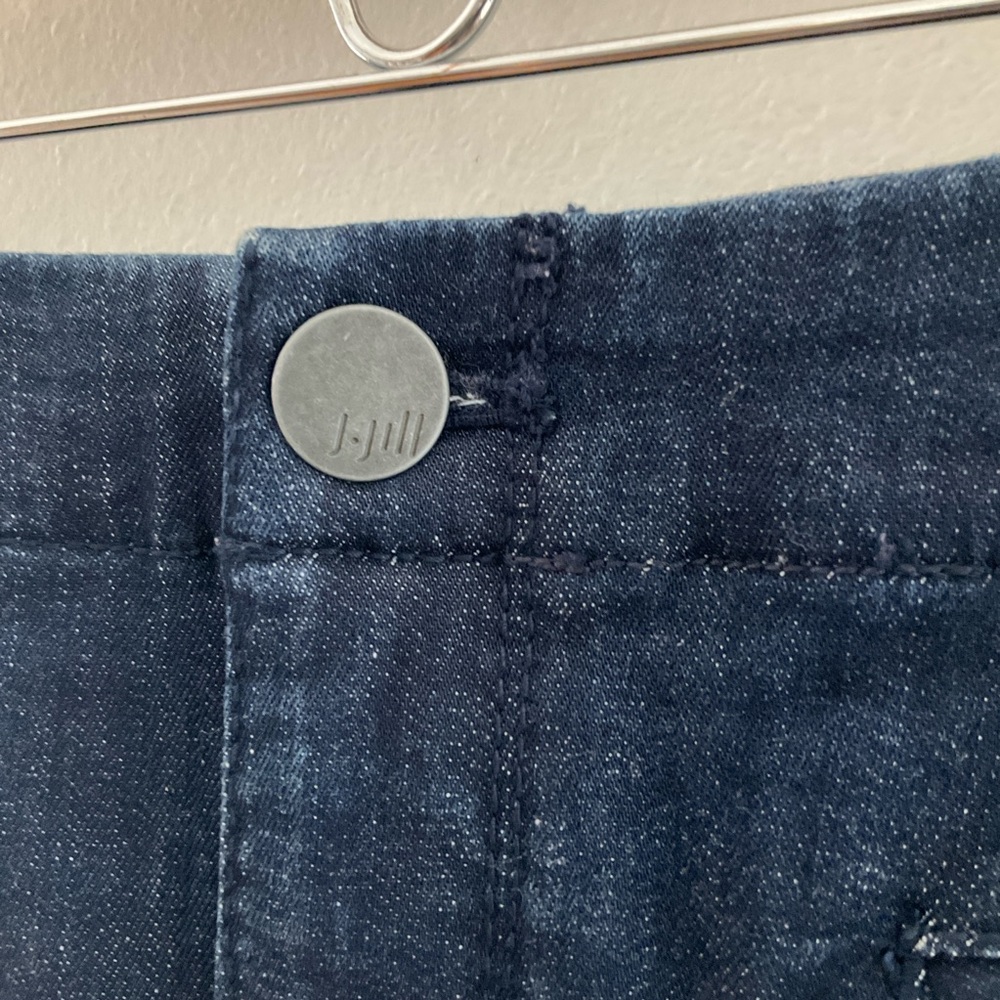 J.Jill Denim Smooth Fit Dark Blue Pencil Skirt - Classic Women's Skirt - Picture 3 of 11